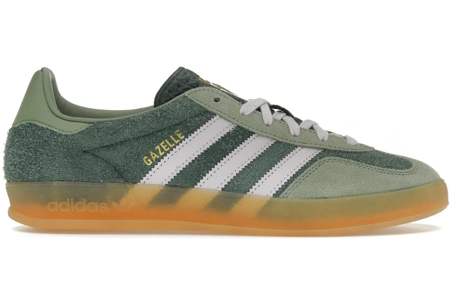 Adidas Gazelle Indoor Mineral Green Silver Dawn — 36