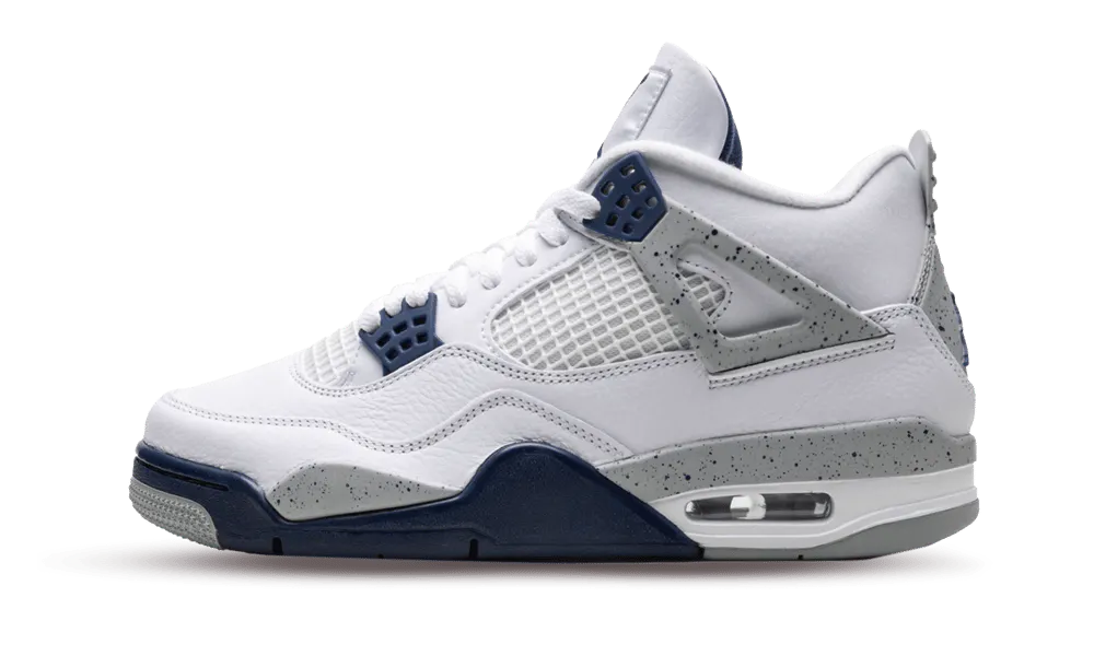 Air Jordan 4 Retro White Midnight Navy — 36
