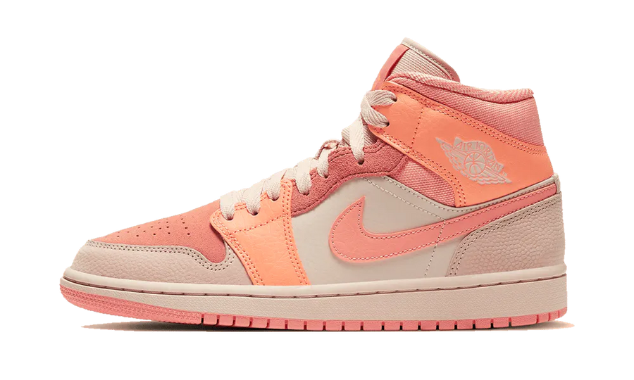 Air Jordan 1 Mid Apricot Orange Terra Blush — 36