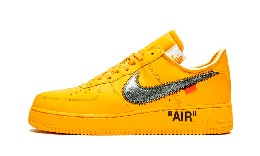 Nike Air Force 1 Low Off-White University Gold Metallic Silver — 36