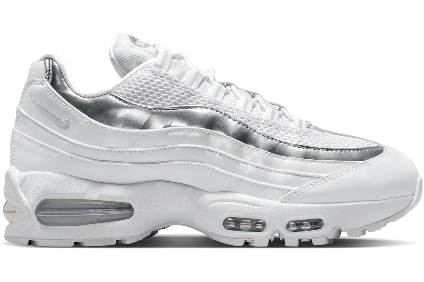 Nike Air Max 95 SE Big Bubble White Metallic Silver — 36