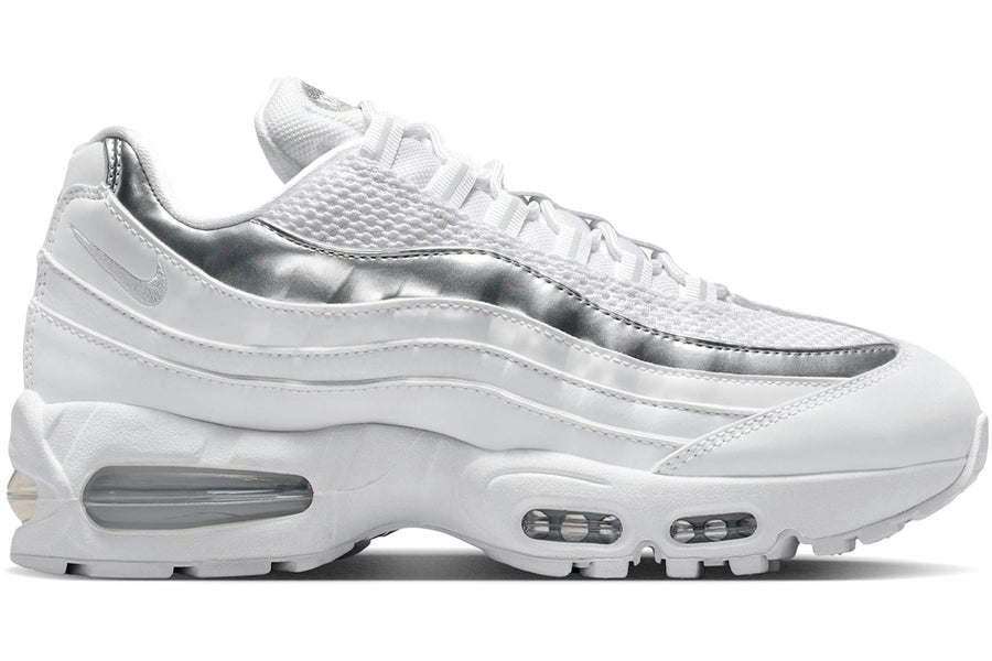 Nike Air Max 95 SE Big Bubble White Metallic Silver — 36