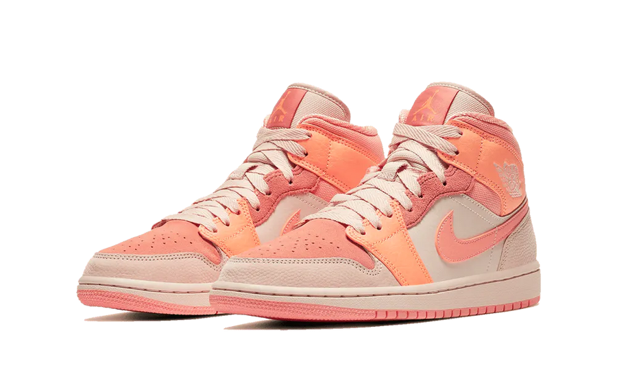 Air Jordan 1 Mid Apricot Orange Terra Blush — 36