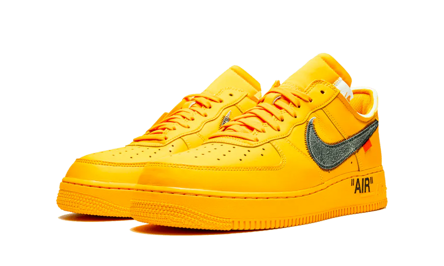 Nike Air Force 1 Low Off-White University Gold Metallic Silver — 36