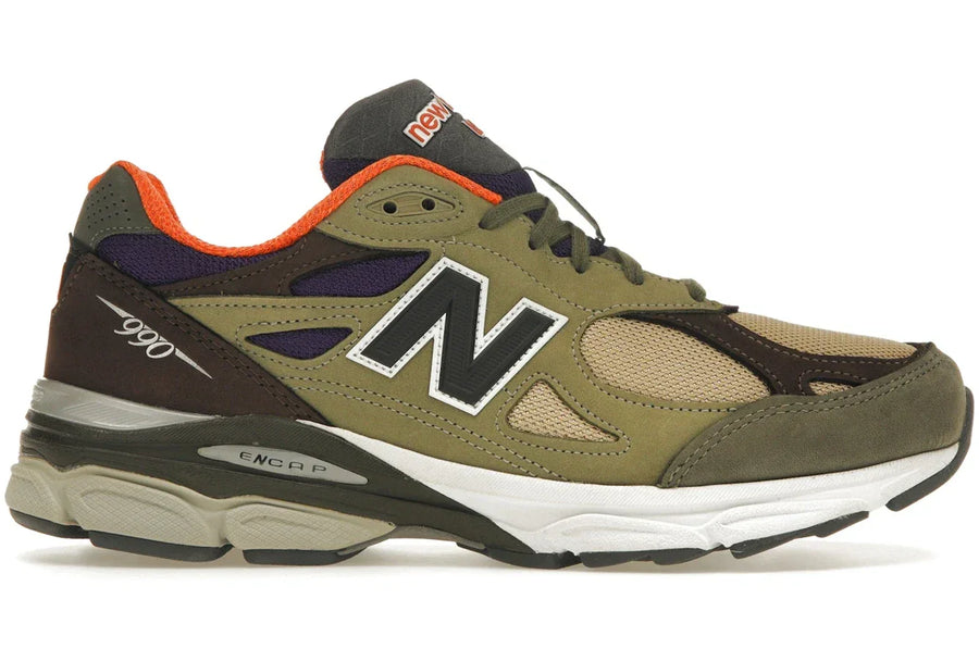 New Balance 990v3 MiUSA Teddy Santis Khaki Orange — 36