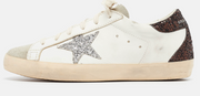 Golden Goose Tricolor Leather and Glitter Superstar