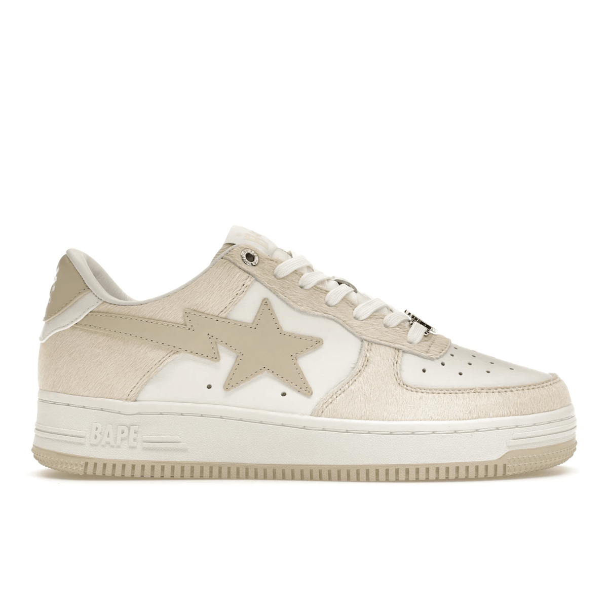 A Bathing Ape Bape Sta Beige Calf Hair — 36