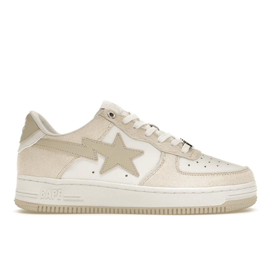 A Bathing Ape Bape Sta Beige Calf Hair — 36