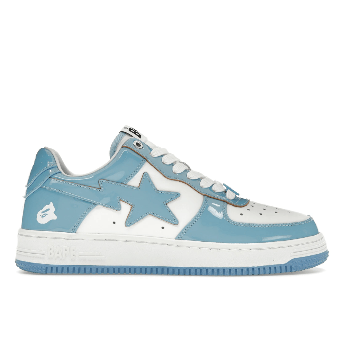 A Bathing Ape Bape Sta Patent Leather Blue White — 36