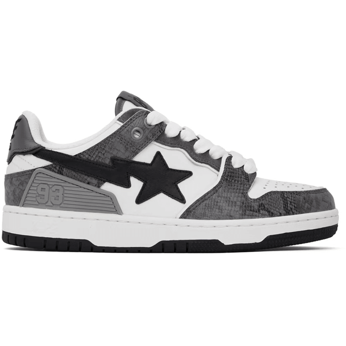 A Bathing Ape Sk8 Sta #1 Black Snakeskin — 36