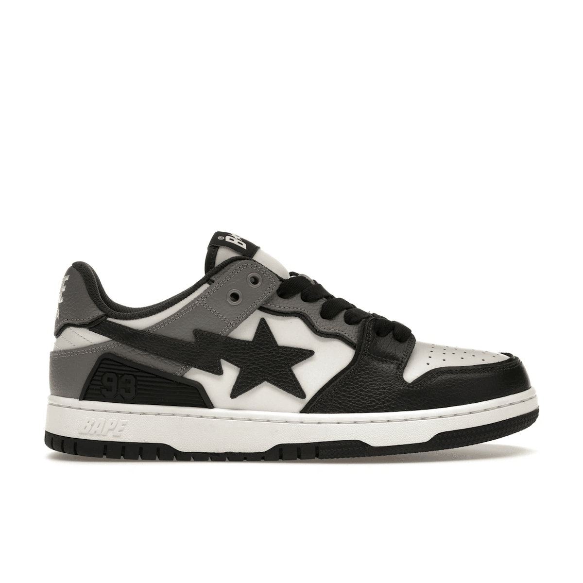 A Bathing Ape Sk8 Sta #5 Black White Grey — 36