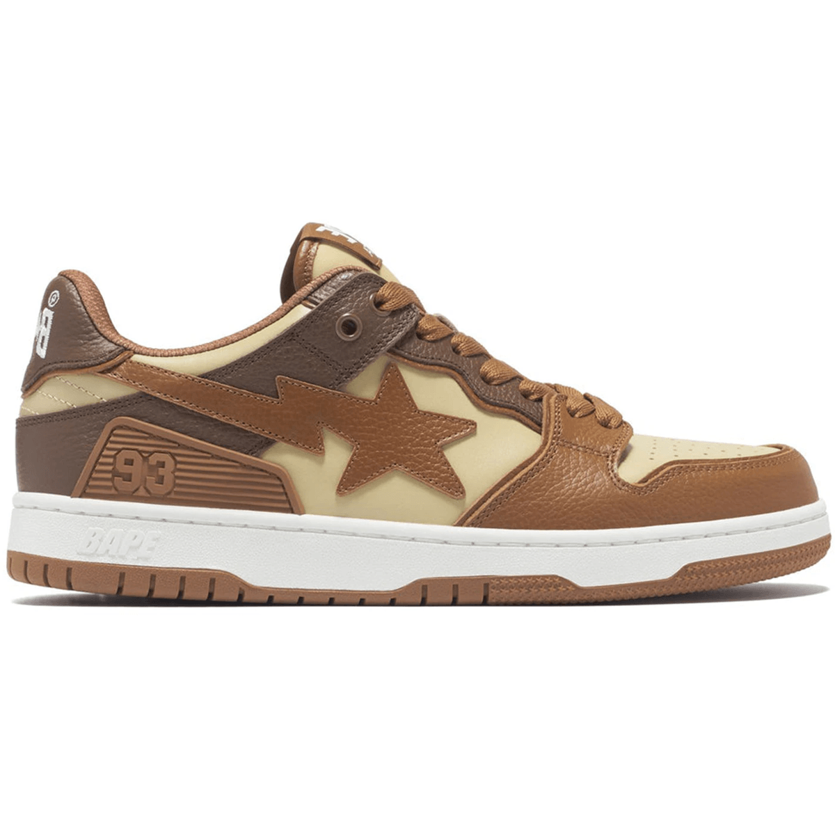 A Bathing Ape Sk8 Sta #5 Brown Beige — 36