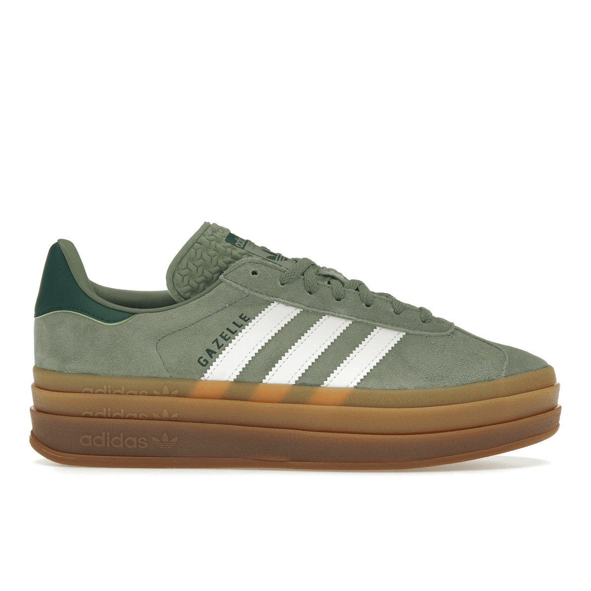 Adidas Gazelle Ball Silver Green Gum — 36