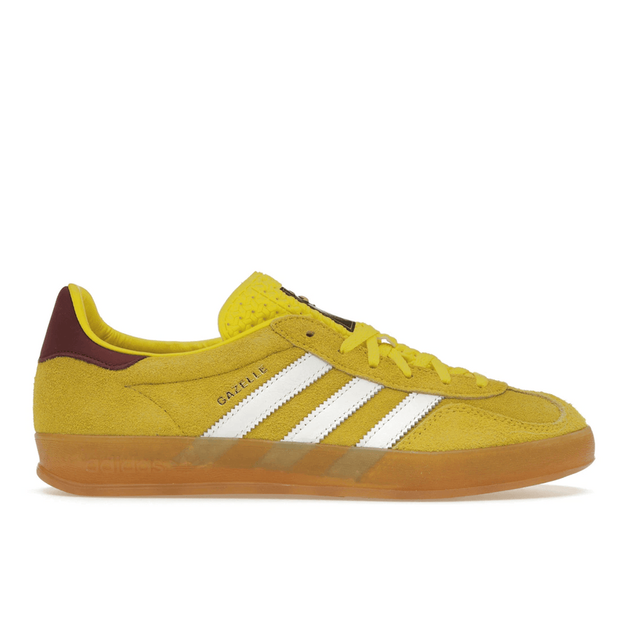 Adidas Gazelle Indoor Bright Yellow Collegiate Burgundy — 36