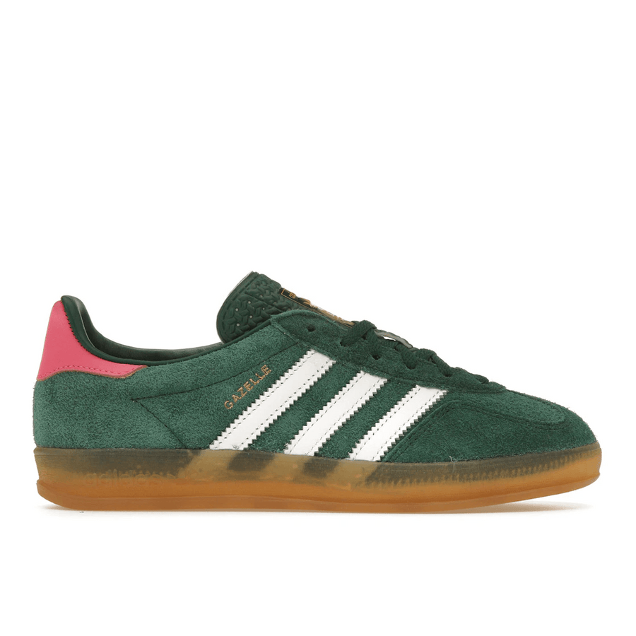 Adidas Gazelle Indoor Collegiate Green Lucid Pink — 36