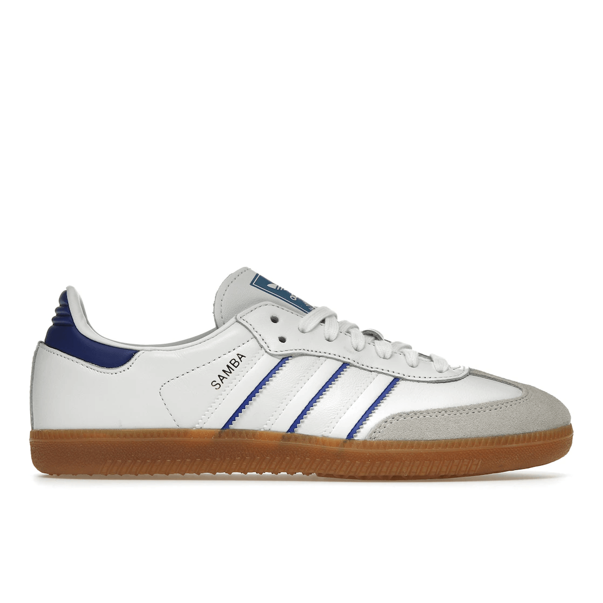 Adidas Samba Leather Cloud White Lucid Blue — 36