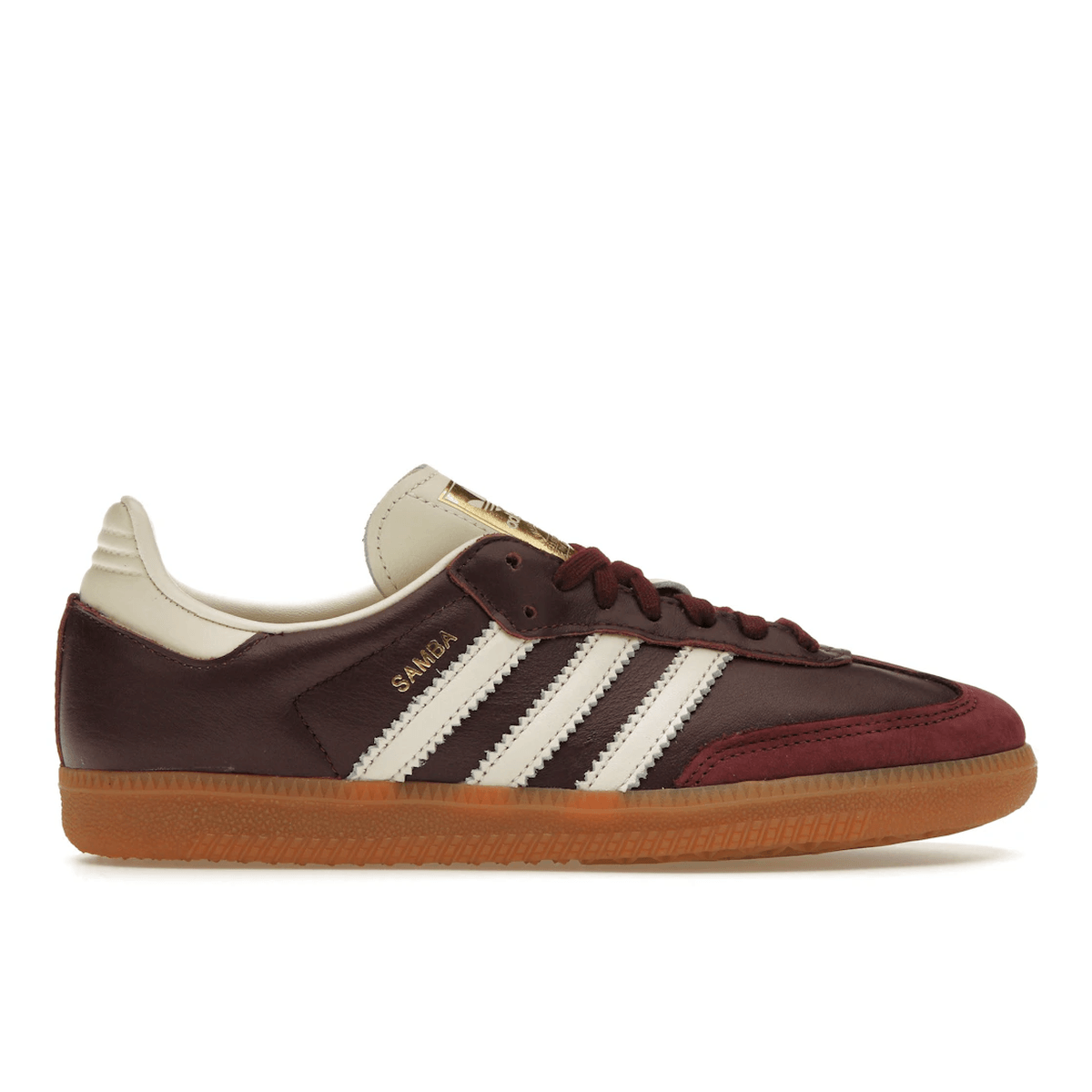 Adidas Samba OG Maroon Gold Metallic — 36