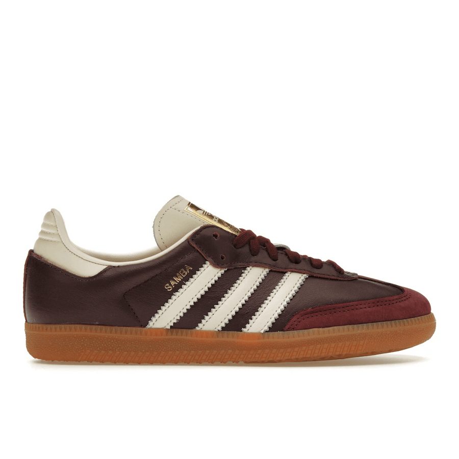 Adidas Samba OG Maroon Gold Metallic — 36