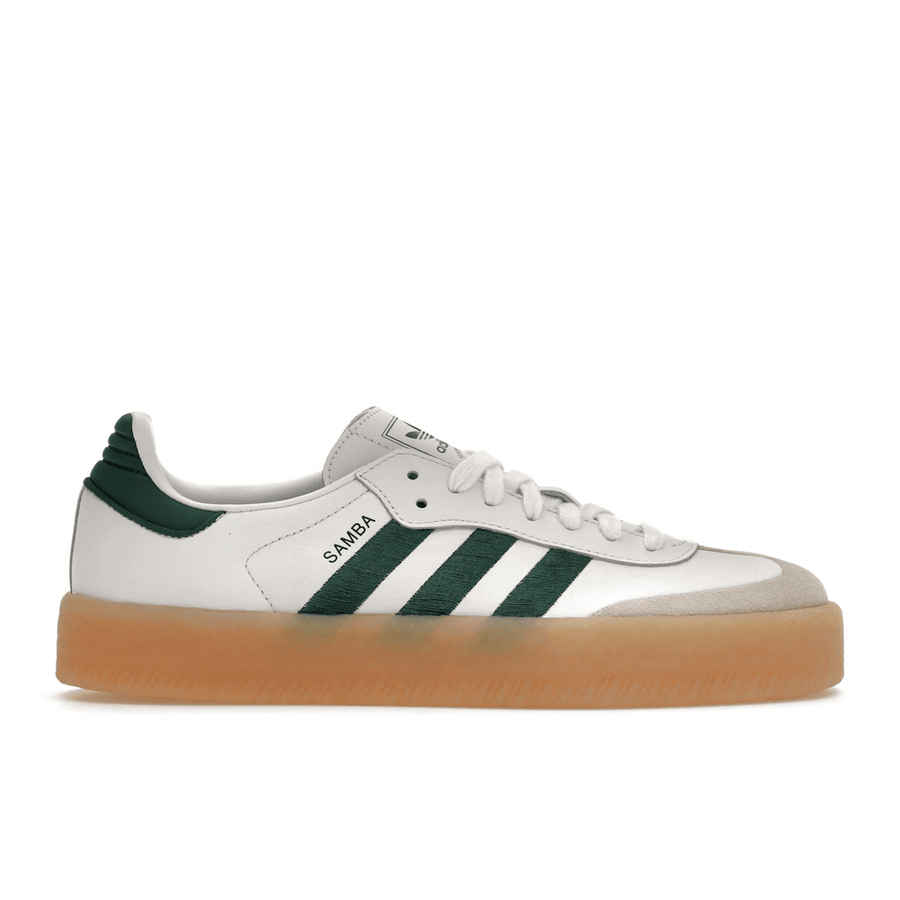 Adidas Sambae White Collegiate Green Gum — 36
