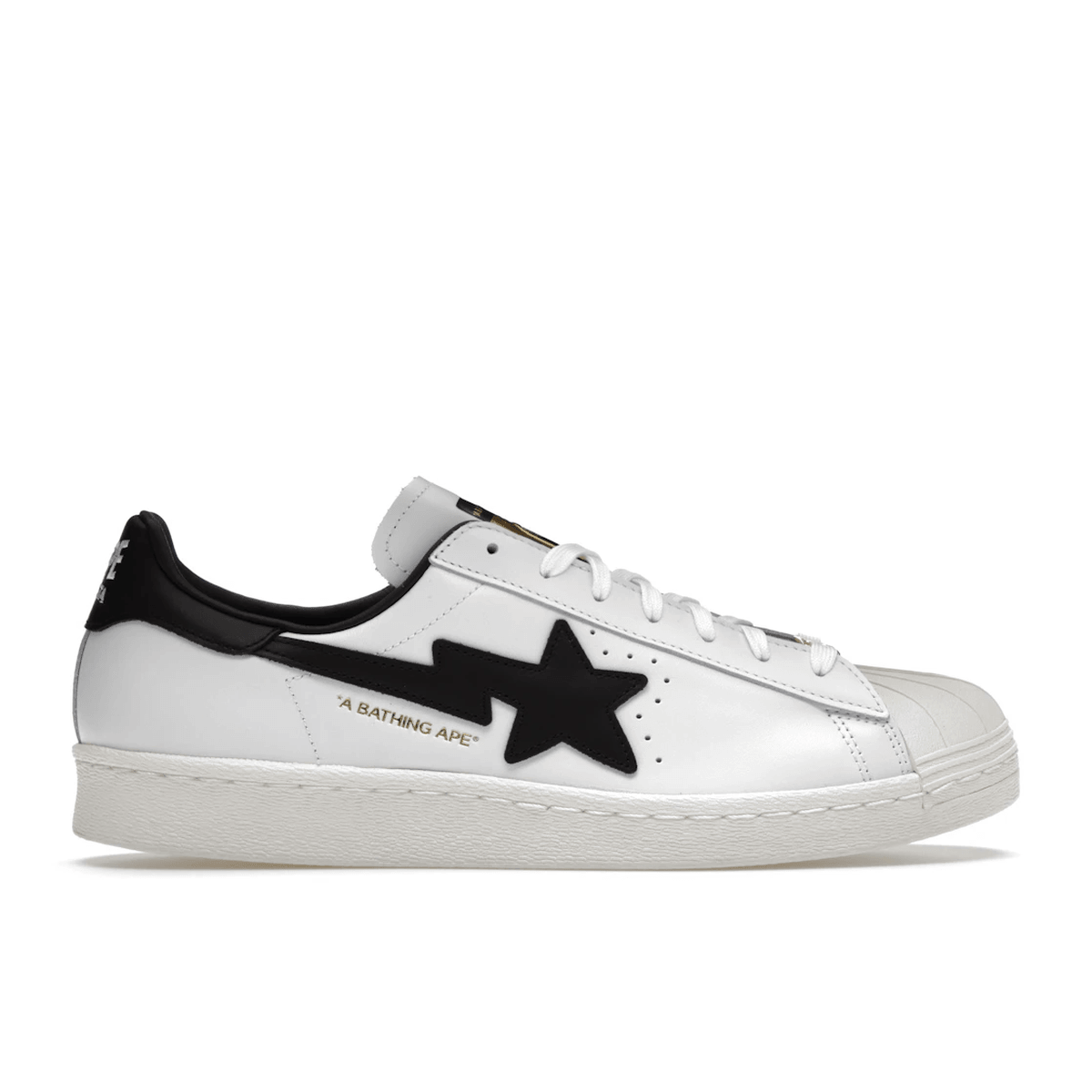 Adidas Superstar 80s Bape White Black — 36
