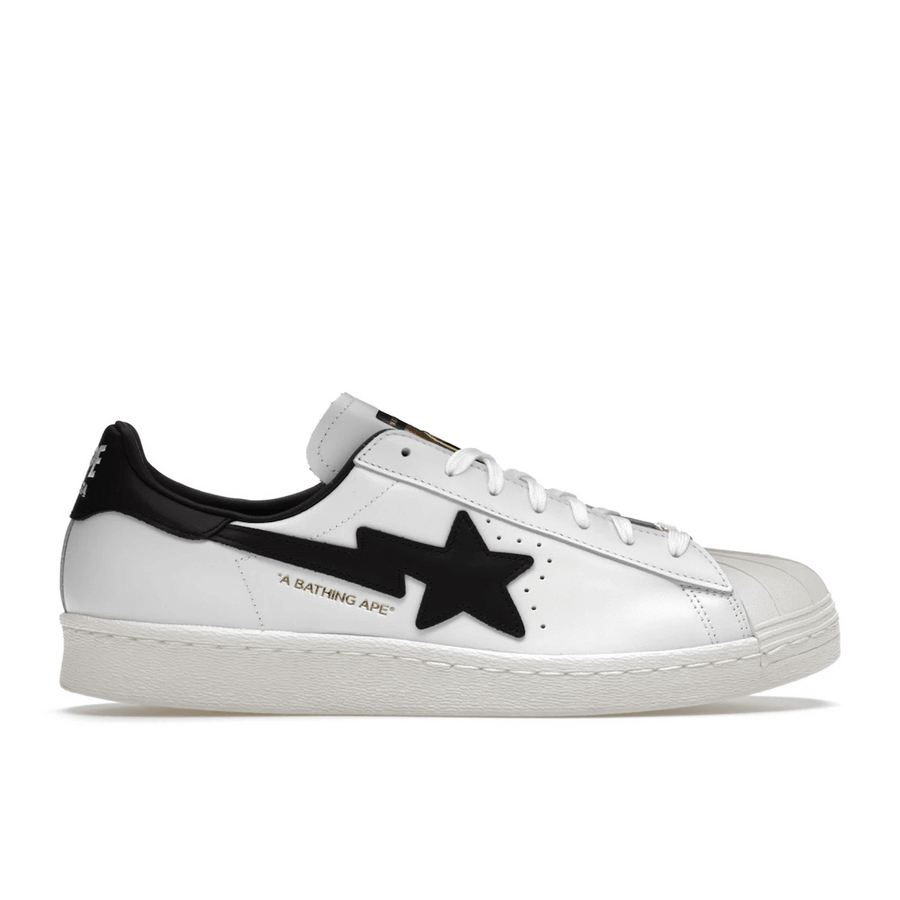 Adidas Superstar 80s Bape White Black — 36
