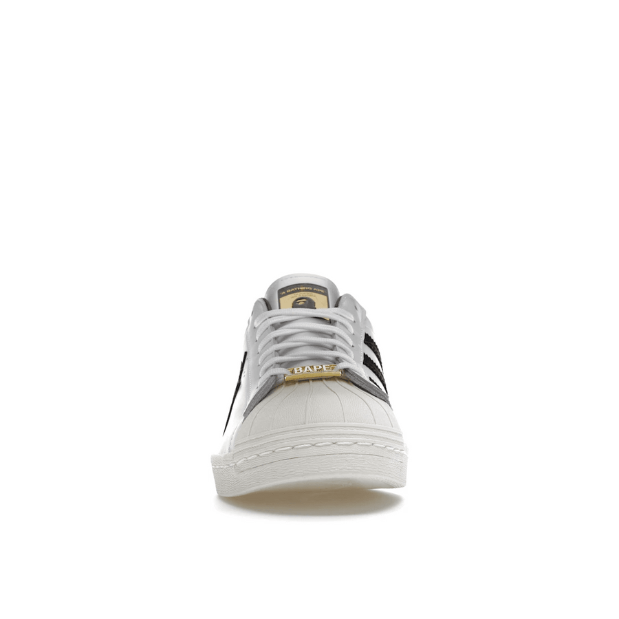 Adidas Superstar 80s Bape White Black — 36