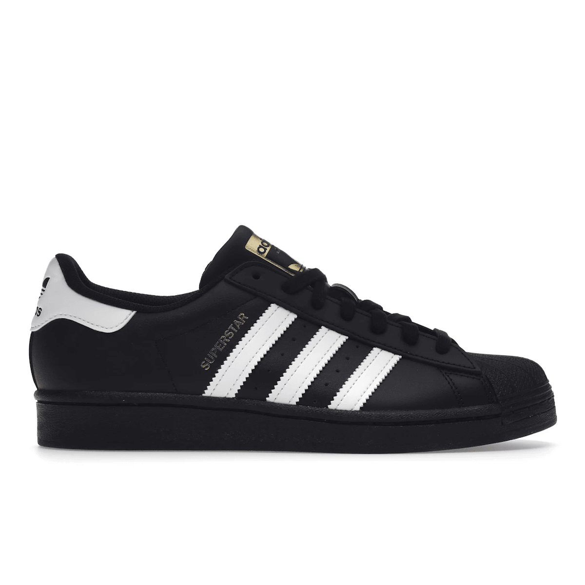 Adidas Superstar Core Black Cloud White Gold — 36