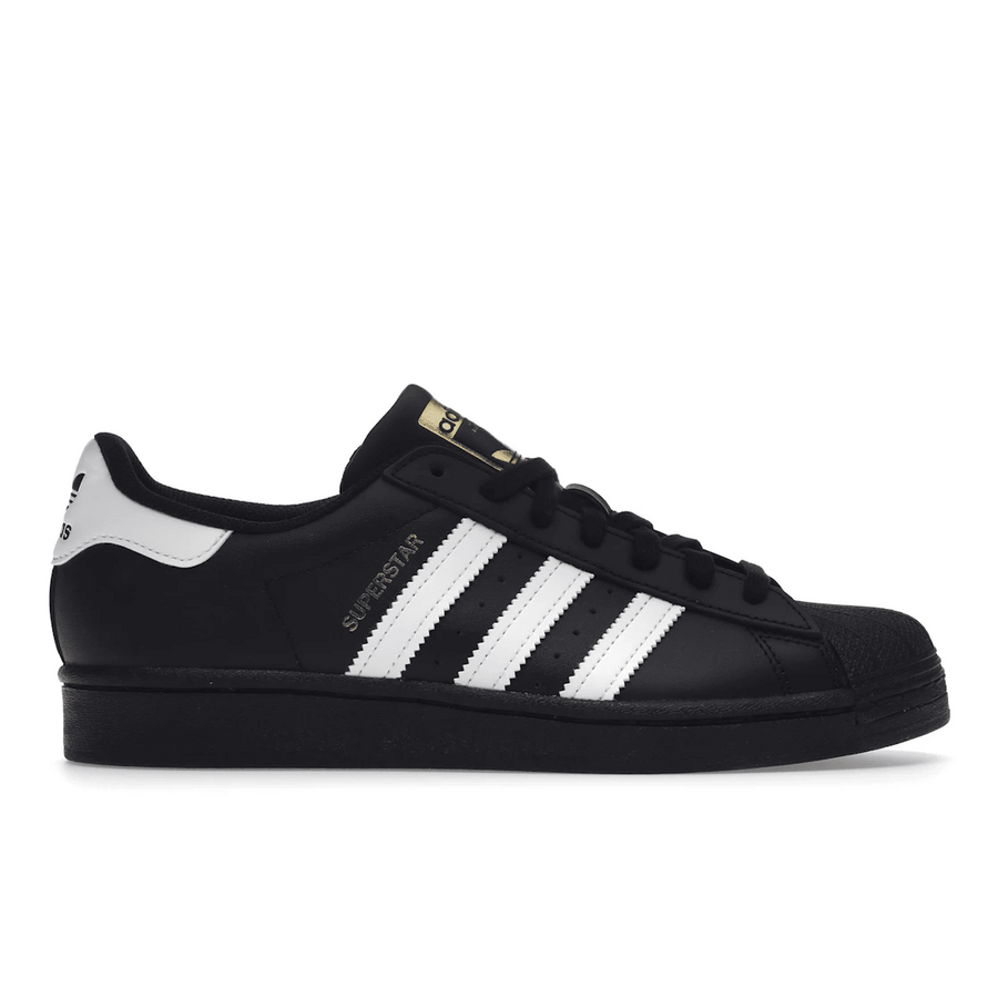Adidas Superstar Core Black Cloud White Gold — 36