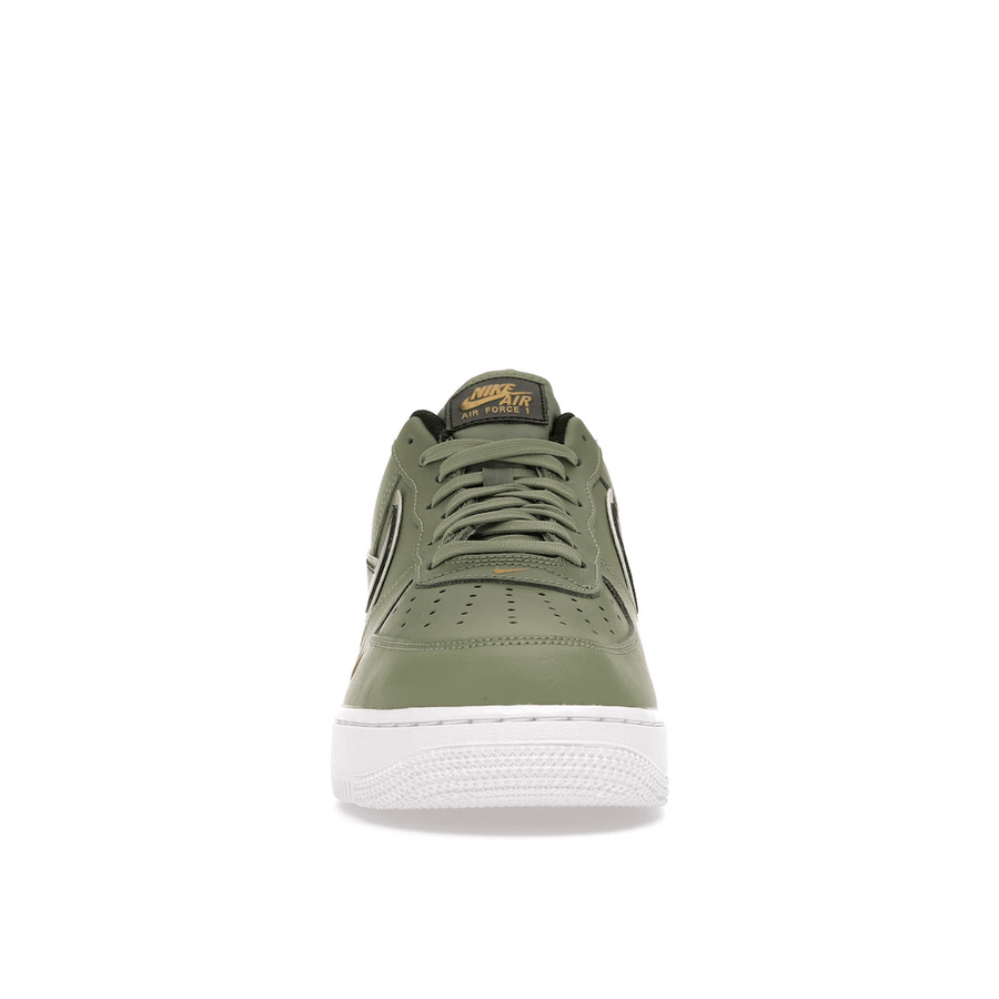 Air Force 1 Double Swoosh Olive Gold Black — 36