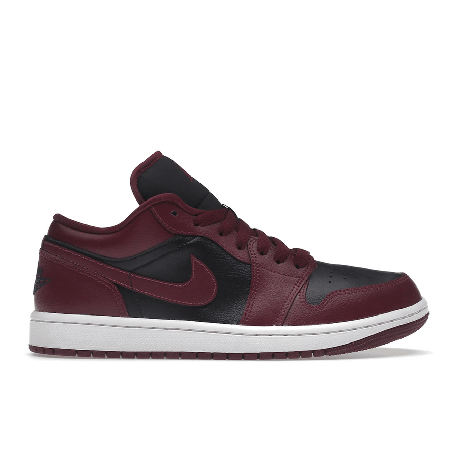 Air Jordan 1 Low Black Dark Beetroot — 36