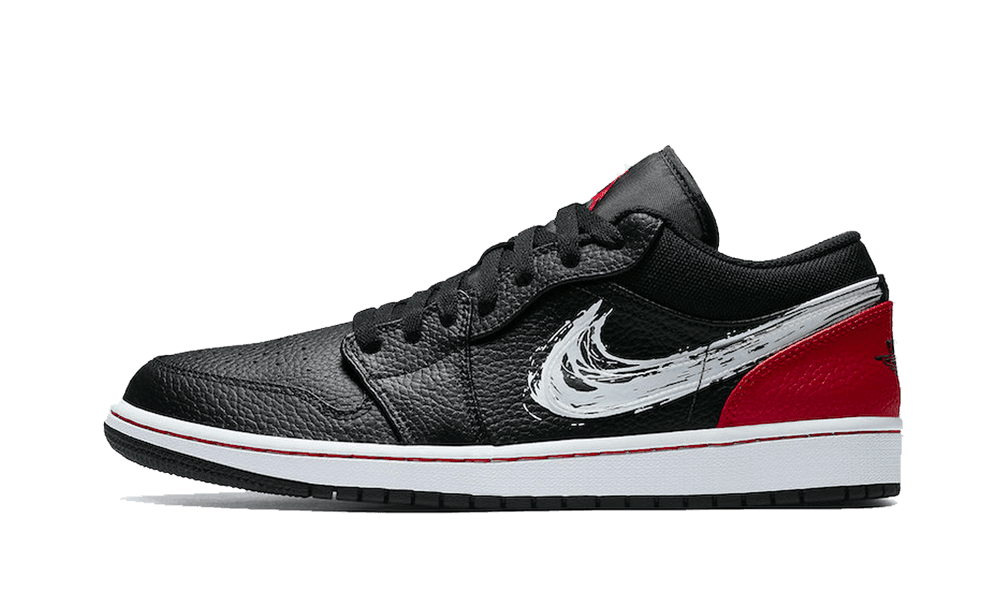 Air Jordan 1 Low Brushstroke Black — 36