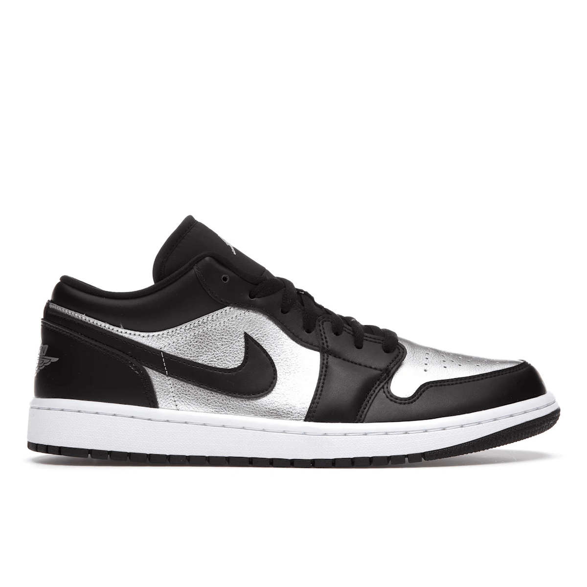 Air Jordan 1 Low SE Black Metallic Silver — 36