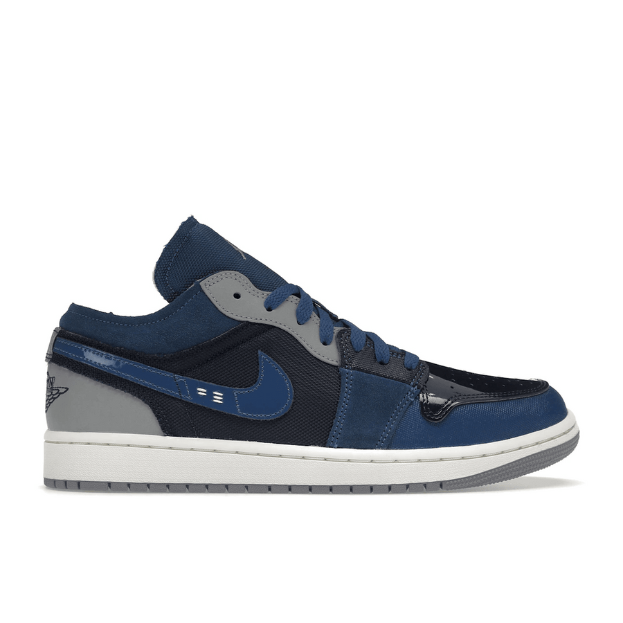 Air Jordan 1 Low SE Craft Obsidian French Blue Ashen Slate White — 36