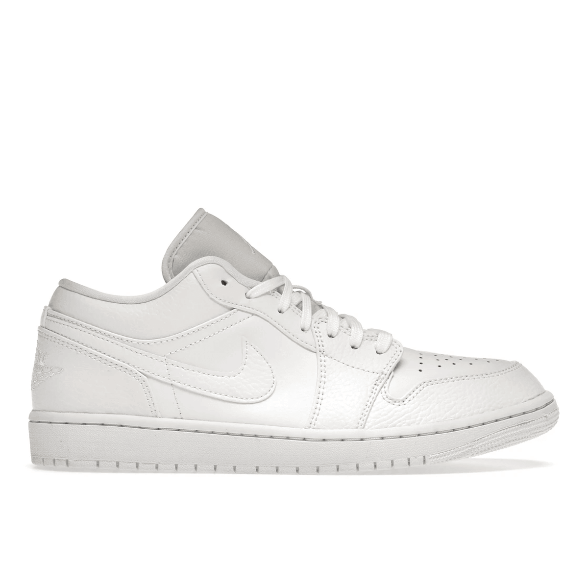 Air Jordan 1 Low Triple White Tumbled Leather — 36