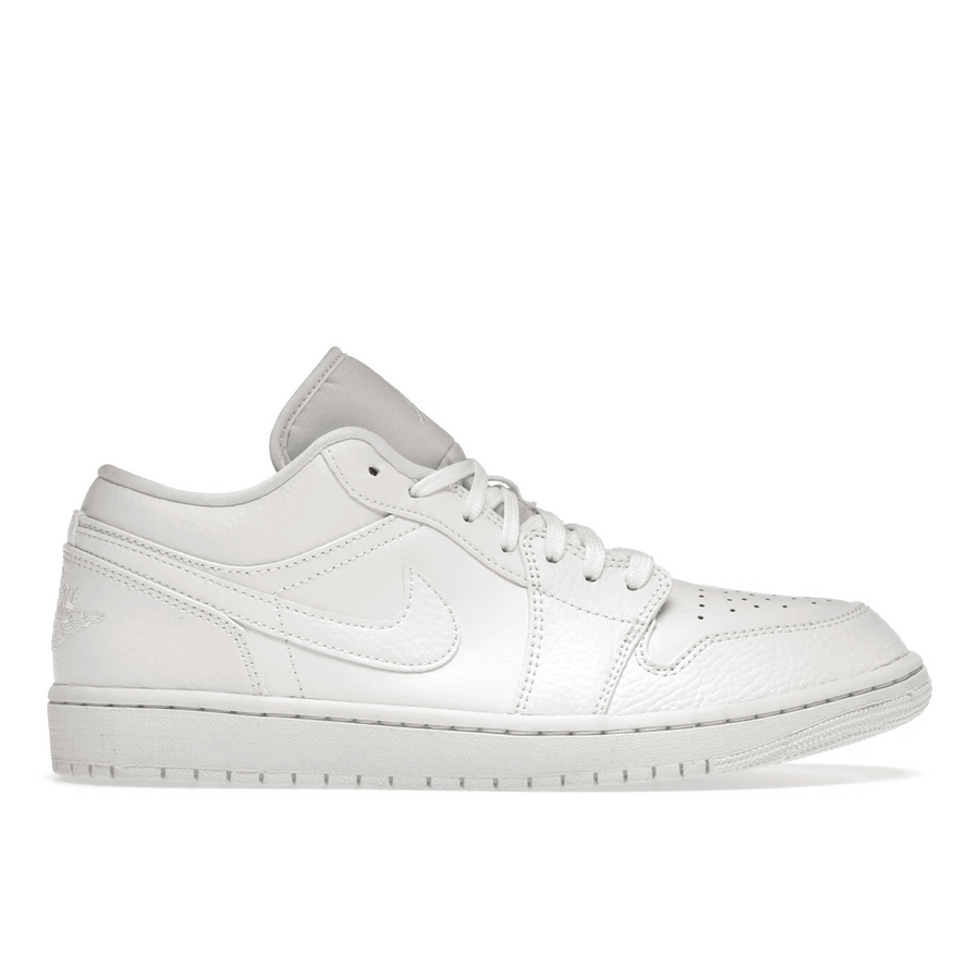 Air Jordan 1 Low Triple White Tumbled Leather — 36