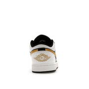 Air Jordan 1 Low White Black Metallic Gold Swoosh