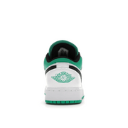 Air Jordan 1 Low White Lucky Green Tumbled Leather