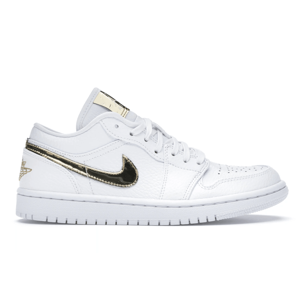 Air Jordan 1 Low White Metallic Gold — 36