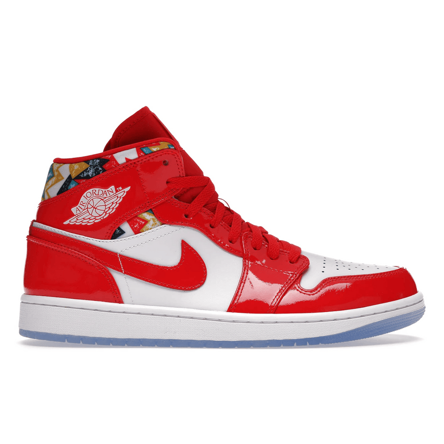 Air Jordan 1 Mid Barcelona Sweater Red Patent — 36