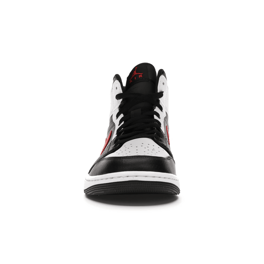 Air Jordan 1 Mid Black Chile Red White — 36