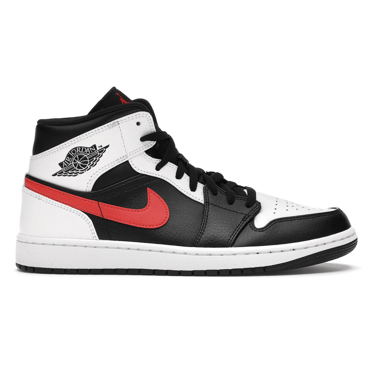Air Jordan 1 Mid Black Chile Red White — 36