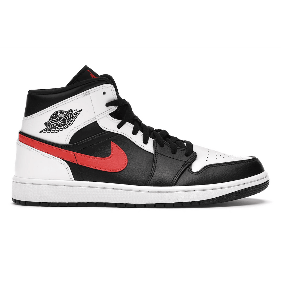 Air Jordan 1 Mid Black Chile Red White — 36