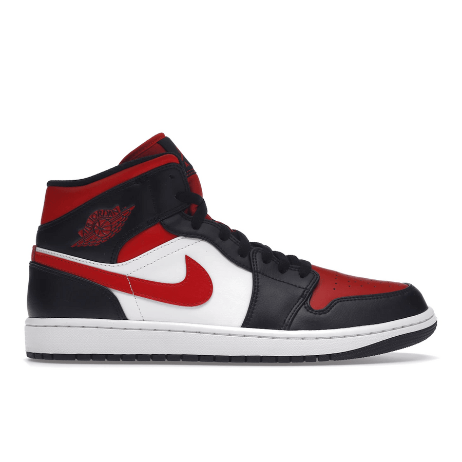 Air Jordan 1 Mid Black Fire Red — 36