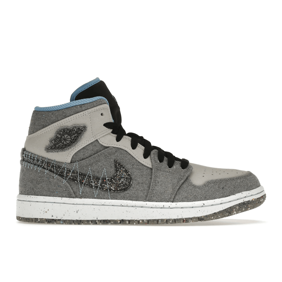 Air Jordan 1 Mid Crater Gray University Blue — 36