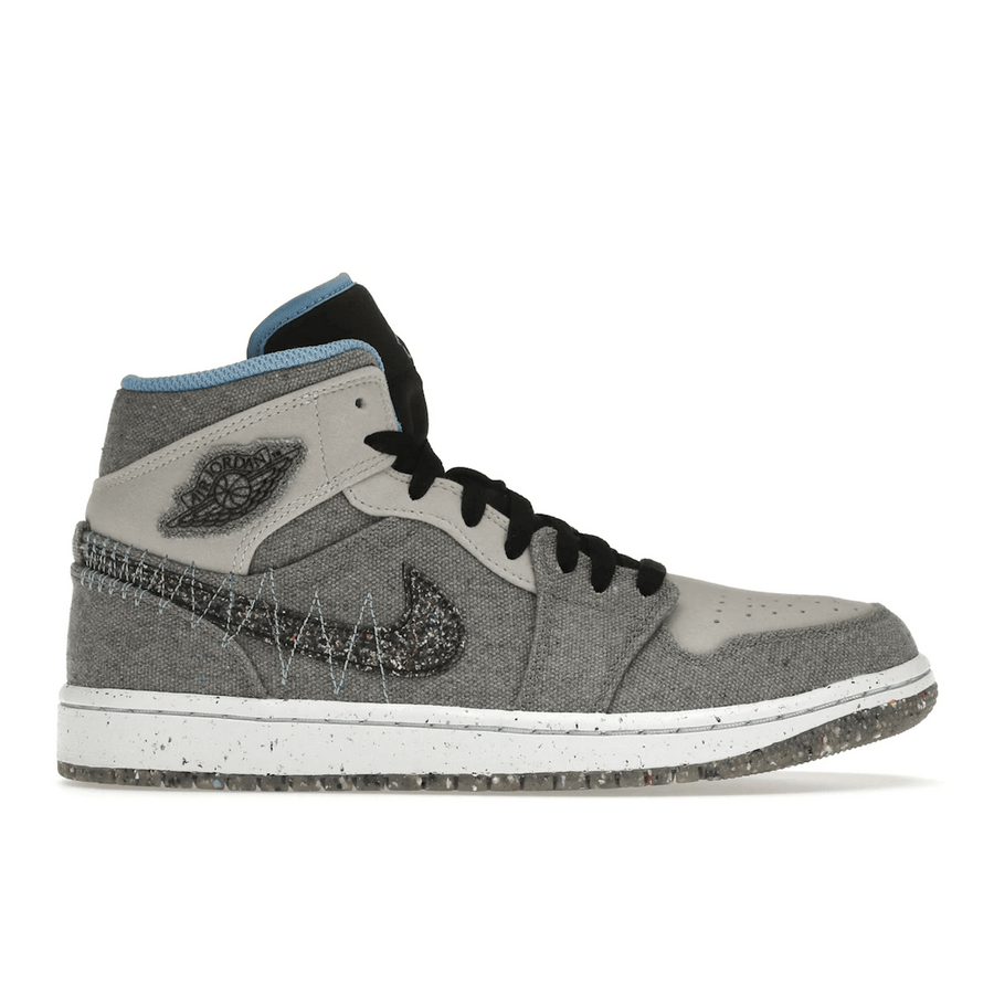 Air Jordan 1 Mid Crater Gray University Blue — 36