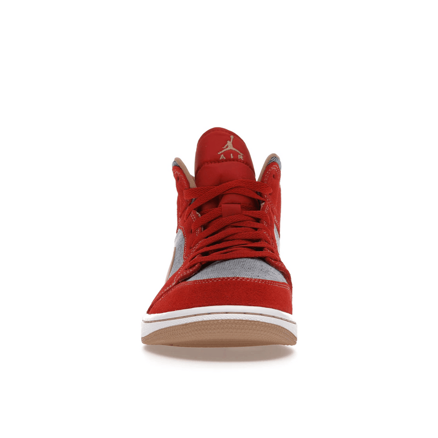 Air Jordan 1 Mid Denim Red — 36