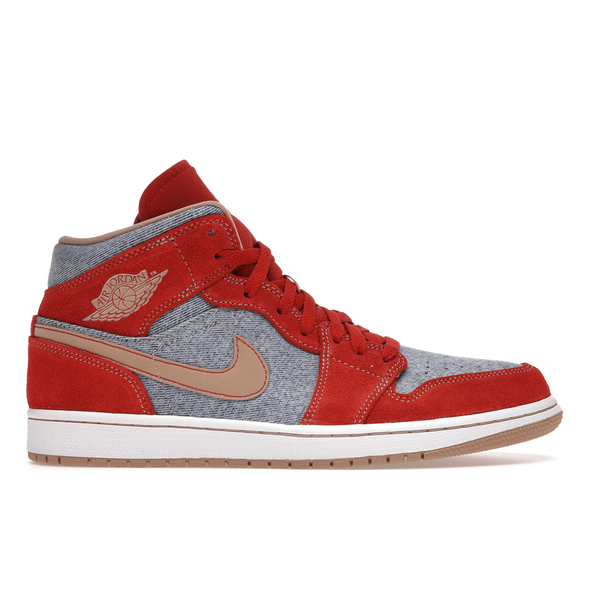 Air Jordan 1 Mid Denim Red — 36