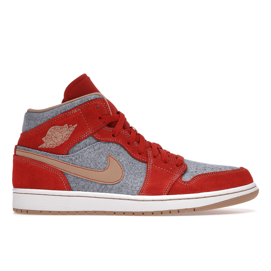 Air Jordan 1 Mid Denim Red — 36