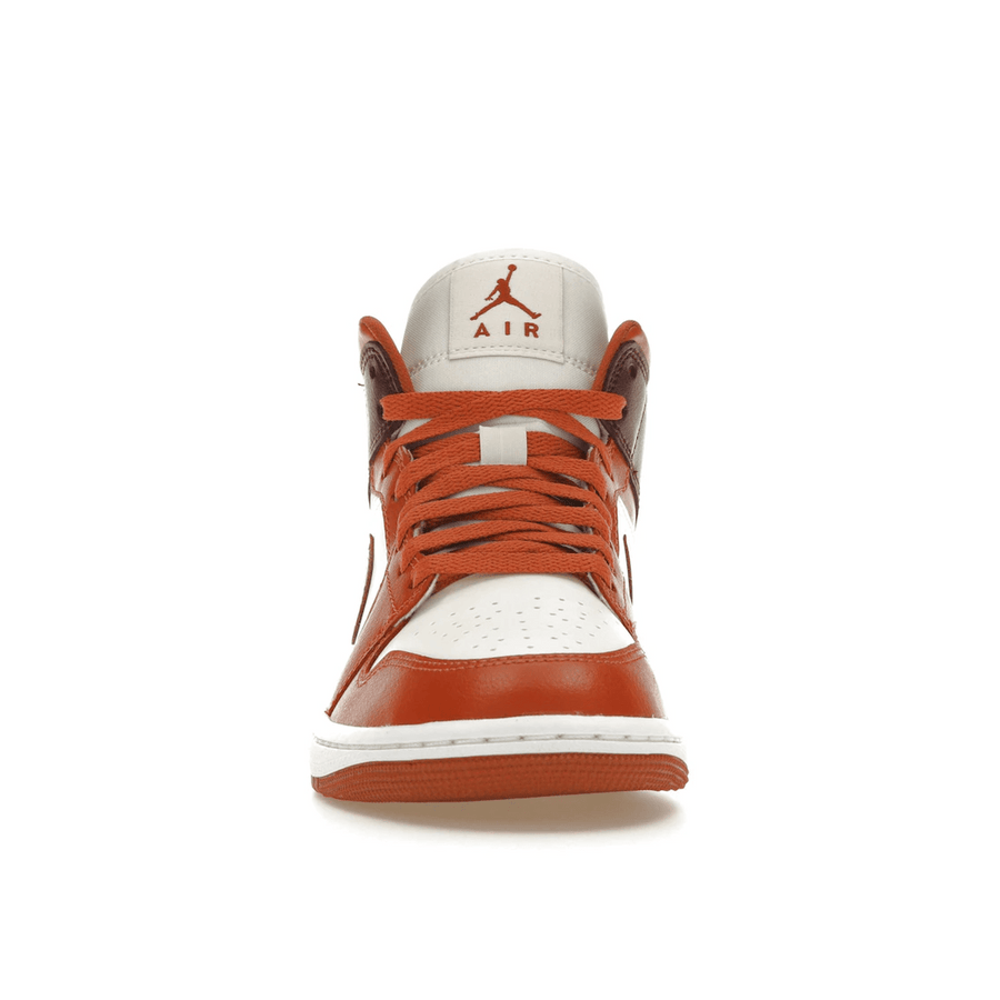 Air Jordan 1 Mid Dusty Peach Night Maroon — 36