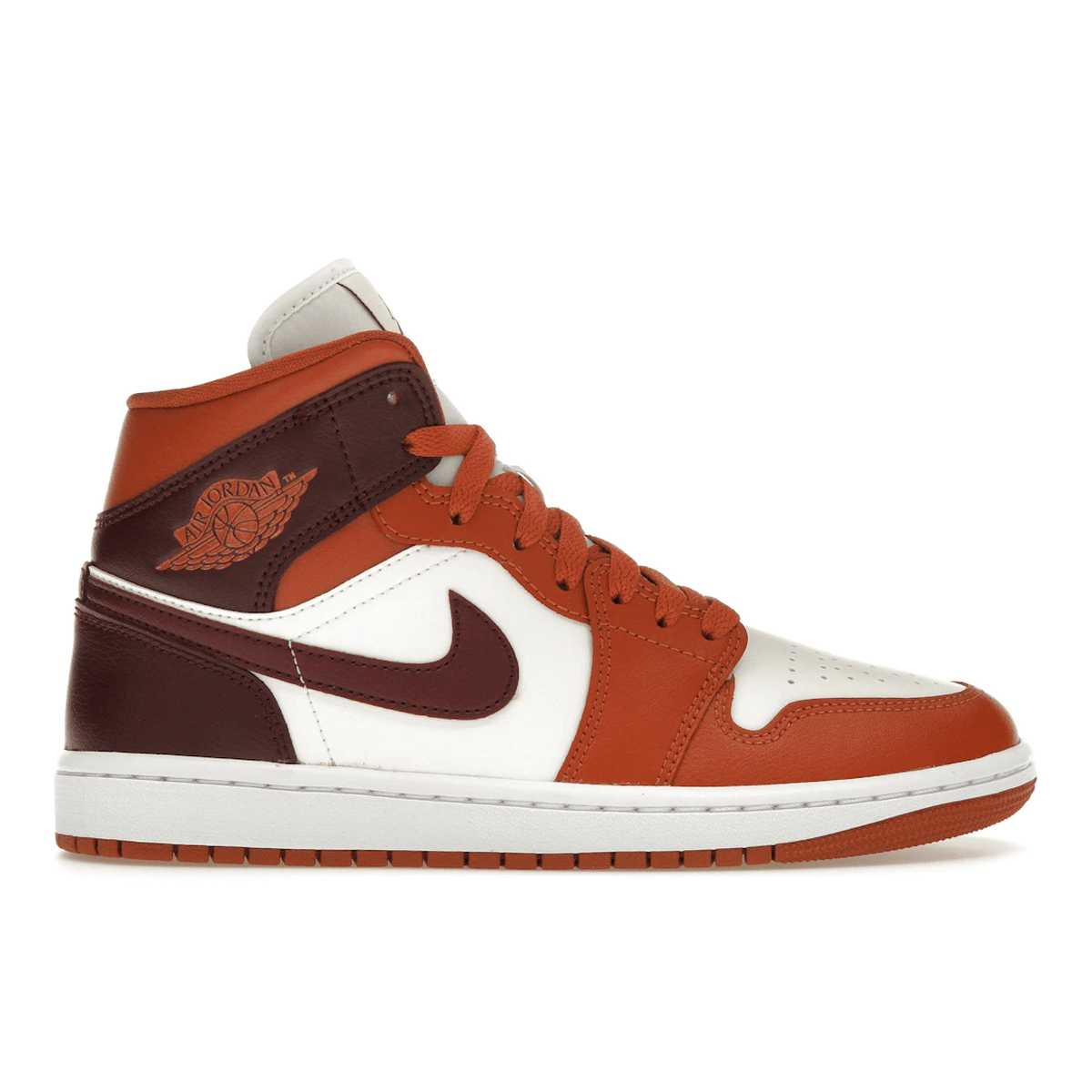 Air Jordan 1 Mid Dusty Peach Night Maroon — 36